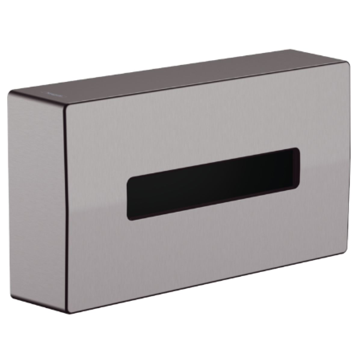 Hansgrohe AddStoris 拉絲黑鉻紙巾盒 (壁掛式/可螺絲固定或黏接)